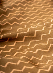 Pure Modal Satin Mustad Color Zig-Zag Digital Print Fabric.