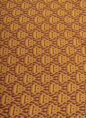 Cotton Flex Mustad Color Geometrical Pattern Natural Print Fabric.