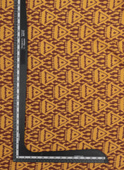 Cotton Flex Mustad Color Geometrical Pattern Natural Print Fabric.