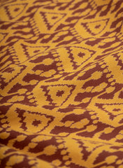 Cotton Flex Mustad Color Geometrical Pattern Natural Print Fabric.