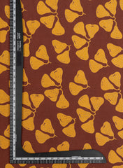 Cotton Flex Mustad Color Floral Pattern Natural Print Fabric.