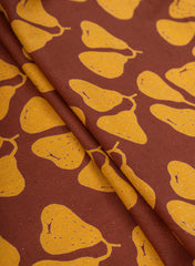 Cotton Flex Mustad Color Floral Pattern Natural Print Fabric.