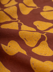 Cotton Flex Mustad Color Floral Pattern Natural Print Fabric.