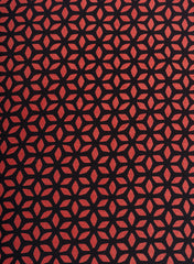 Cotton Flex Zed Black Color Floral Pattern Natural Print Fabric.