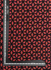Cotton Flex Zed Black Color Floral Pattern Natural Print Fabric.