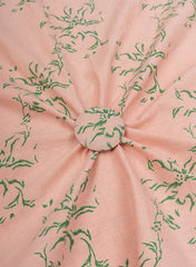 (Pre Cut-2 Meter) Cotton Flex Peach Color Floral Pattern Natural Print Fabric.