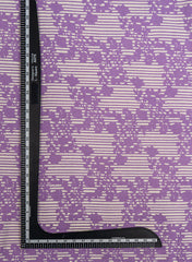 Cotton Flex Lavender Color Floral Pattern Natural Print Fabric.