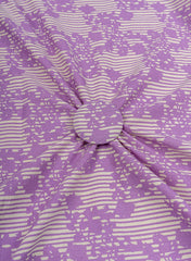 Cotton Flex Lavender Color Floral Pattern Natural Print Fabric.