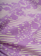 Cotton Flex Lavender Color Floral Pattern Natural Print Fabric.