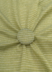 Pure Chanderi Pista Green Color Stripes Pattern Screen Print Fabric.