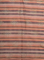 Linen Multi  Color Digital Print With Sequins And Zari embroidery fabric.