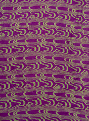 Pure Modal Satin Dark Purple Color Abstract Pattern Natural Print Fabric.