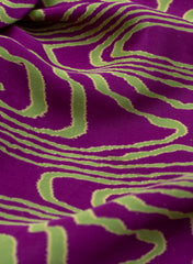 Pure Modal Satin Dark Purple Color Abstract Pattern Natural Print Fabric.