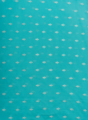 Voil Chanderi Sky Blue Color Floral Pattern Resham Embroidery Fabric