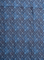 Pure Muslin Navy Blue Color Bandhani Digital Print Fabric.