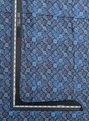 Pure Muslin Navy Blue Color Bandhani Digital Print Fabric.