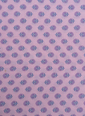 Pure Cotton Cambric Mix And Match Lavender Color Block Print Fabric.