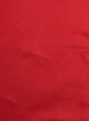 Pure Dola Silk Red Color Plain Fabric.
