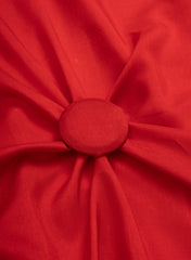 Pure Dola Silk Red Color Plain Fabric.