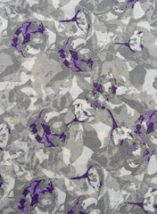 Cotton Flex Coin Grey Abstract Pattern Discharge Print Fabric