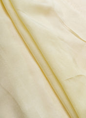 Pure Dola Silk Off White Color Plain Fabric.
