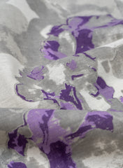 Cotton Flex Coin Grey Abstract Pattern Discharge Print Fabric