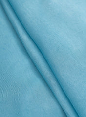 Pure Dola Silk Sky Blue Color Plain Fabric.