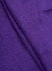 Pure Dola Silk Royal Purple Color Plain Fabric.