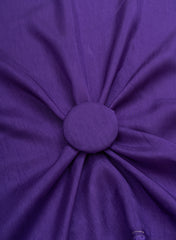 Pure Dola Silk Royal Purple Color Plain Fabric.