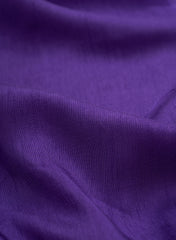 Pure Dola Silk Royal Purple Color Plain Fabric.