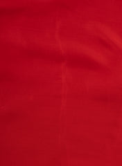 Pure Crepe Red Color Plain Fabric.