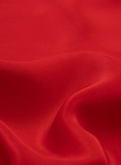 Pure Crepe Red Color Plain Fabric.