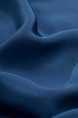 Pure Crepe Navy Blue Color Plain Fabric.