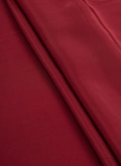 Pure Crepe Burgundy Color Plain Fabric.
