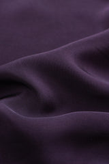 Pure Crepe Dark Purple Color Plain Fabric.
