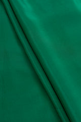Pure Crepe Green Color Plain Fabric.