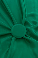 Pure Crepe Green Color Plain Fabric.
