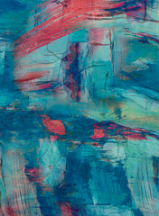 Shimmer Georgette Multi Color Abstract Pattern Digital Print Fabric.