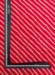Modal Chanderi Dark Pink Color Bandhani Screen Print Fabric With Big Panna Foil.