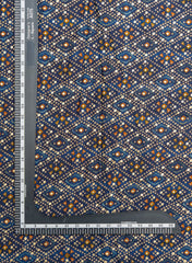 Pure Rayon Navy Blue Color bandhani Pattern Screen Print Fabric With Foil Big Panna.