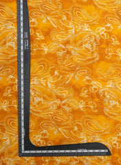 Pure Rayon Mustad Color Paisley Pattern Screen Print Fabric With Foil Big Panna.