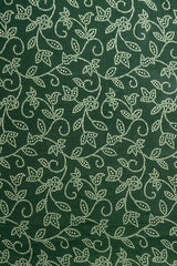 Pure Rayon Dark Green Color bandhani Pattern Screen Print Fabric With Foil Big Panna.