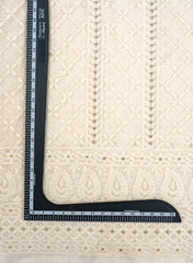 Pure Georgette Dyeable Thread Embroidery Big Panna Fabric