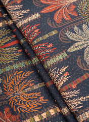 Pure Cotton Cambric Black Color Floral Pattern Digital Print Fabric