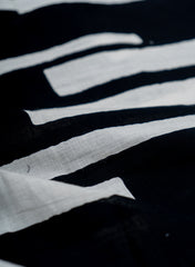 Pure Cotton Cambric Black Color Geometrical Screen Print Fabric