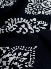 Pure Cotton Cambric Black Color Butta Screen Print Fabric