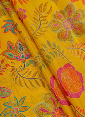 Viscose Tissue Mustad Color Floral Pattern Digital Print Fabric