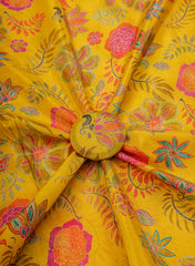 Viscose Tissue Mustad Color Floral Pattern Digital Print Fabric