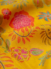 Viscose Tissue Mustad Color Floral Pattern Digital Print Fabric