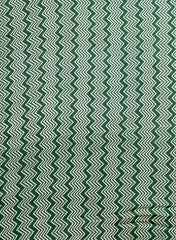 Pure Modal Satin Dark Green Color Zig-Zag Pattern Natural Print Fabric.